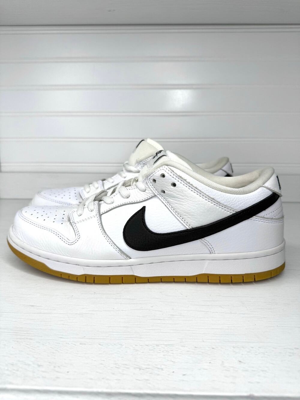 Nike SB Dunk Low Pro ISO Orange Label White Black Gum 2019 CD2563-100 Size 10.5